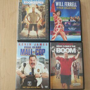 7 COMEDY DVDS, 1 BOX 4 MOVIES